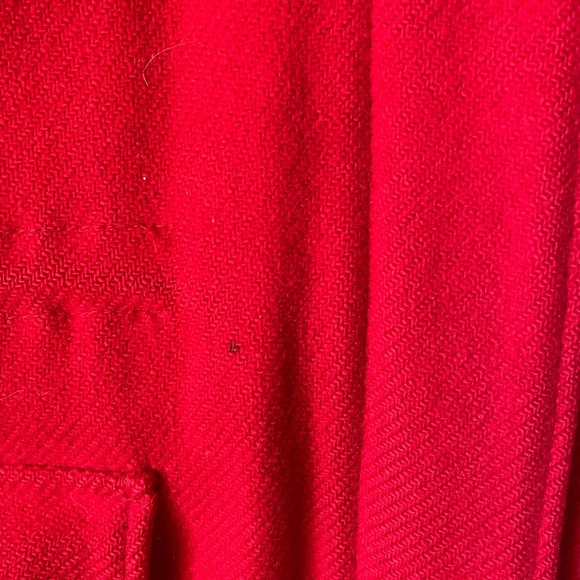 Vintage Red WOOLRICH Hooded Wool Womens Winter Coat Buffalo Plaid Lining - Picture 6 of 13